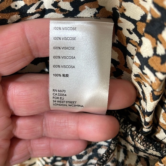 Free People French Quarter Wrap Mini Dress in Black Brown Combo Sz. Small - Picture 12 of 13